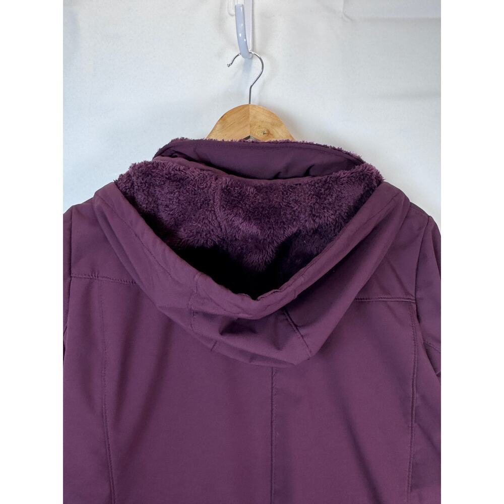 ZeroXposur Women's Softshell Jacket XL Purple Faux Fur Lined Hooded Winter - Picture 8 of 11